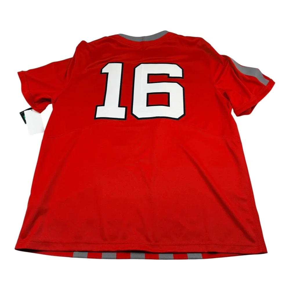 Nike Ohio State Buckeyes Music and Cannon‎ Fire Football Jersey Mens XL Red NWT